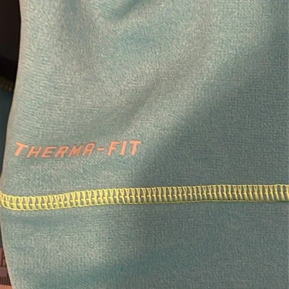Nike Therma-Fit Fleece Hoodie small teal n gray - Picture 6 of 7
